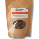 Bag of 'Talking Hens' treat for hens with visible larvae on a white background