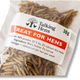 Package of 'Talking Hens' treat for hens with visible label and insect larvae inside.